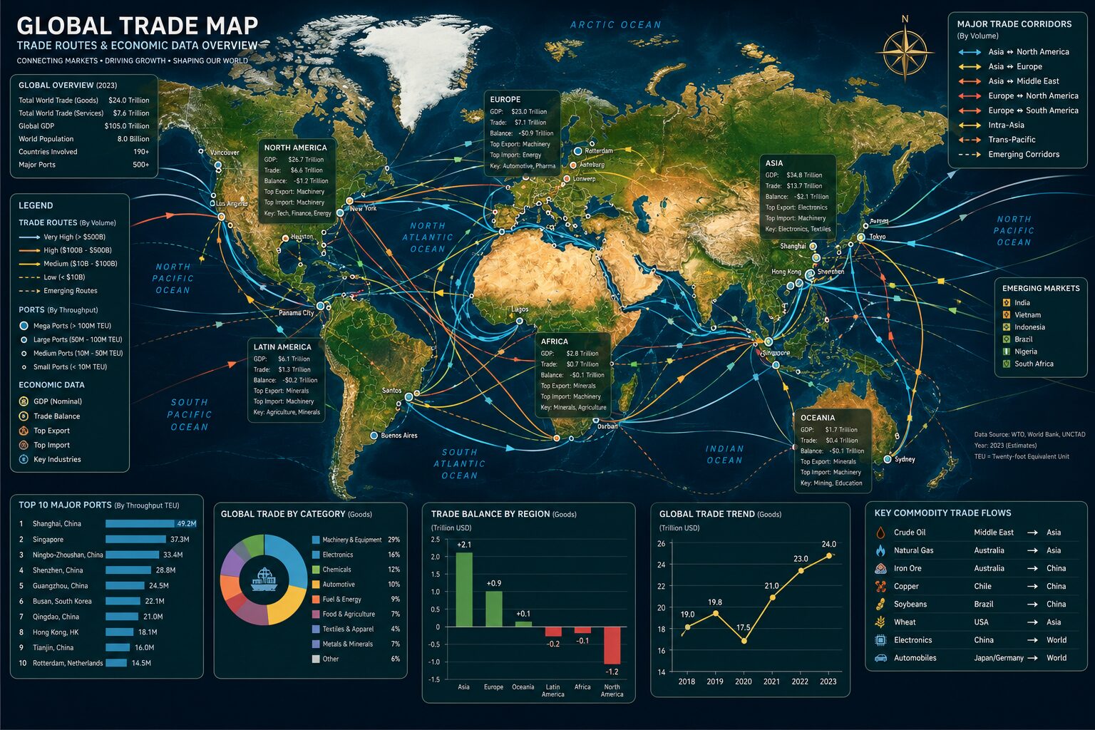 ChatGPT global world map trade route economic overlays